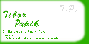 tibor papik business card